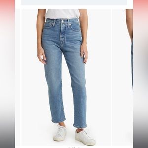 $128 Madewell Perfect Vintage Straight Crop Jeans NO221 size 30